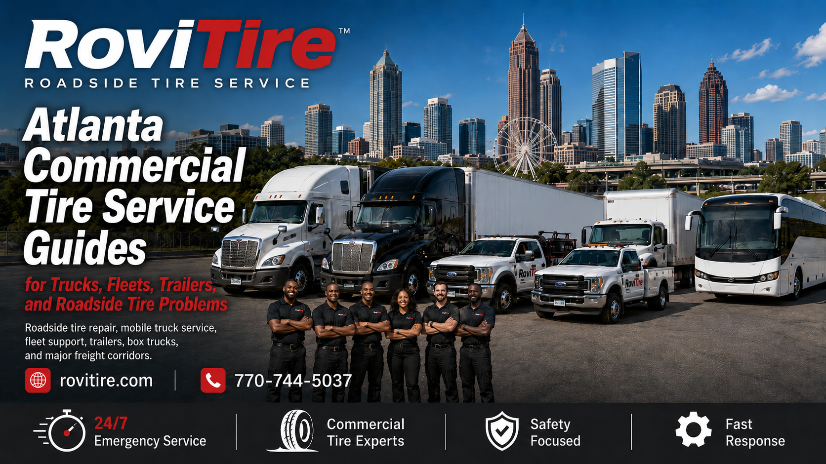 RoviTire mobile commercial truck tire service for commercial tire service guides in Atlanta GA